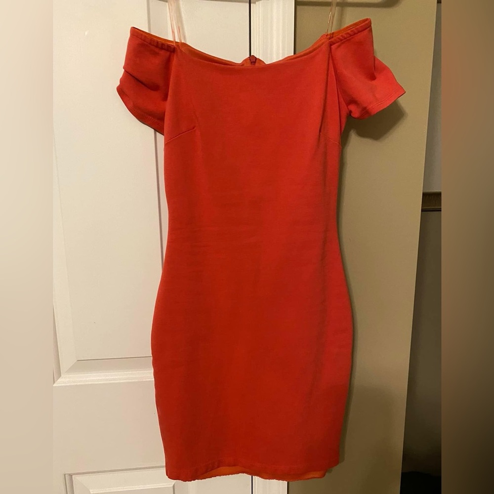 Lulu’s coral bodycon dress size XS